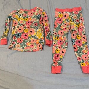 Little Sleepies size 2T two piece floral pjs